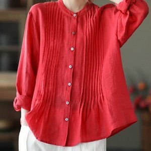 Summer Tops Linen Loose Blouses